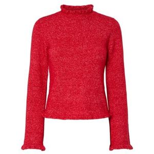 PIECES Pcjasmijn Ls High Neck Knit, goji berry, M