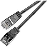 Slim Wirewin PKW-Light-STP-K6 0,5 SW RJ45 netwerkkabel, patchkabel CAT 6 U/FTP 0,50 m zwart 1 st, 0,5 m