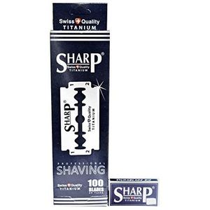 Scheermesjes - Sharp Titanium - 100 Stuks - Geschikt voor Veiligheidsscheerapparaten