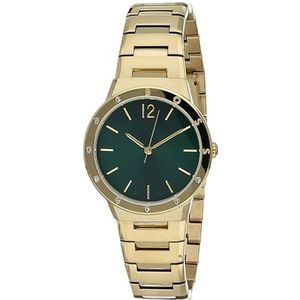 BOSS Analoog Quartz Horloge voor dames met Goudkleurige RVS armband - 1502649, Groen, armband