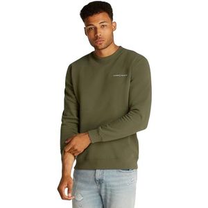 Tommy Jeans Heren TJM REG LINEAR CREW EXT DM0DM20249 Pullover Sweatshirt, Groen (fatigue Green), XS, Groen (Vermoeidheid Groen), XS