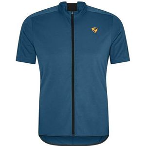 Ziener Nadeco Fietsshirt voor heren, mountainbike, racefiets, ademend, sneldrogend, elastisch, korte mouwen, blauw (hale navy), maat 60