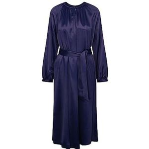 Seidensticker Dames regular fit blousejurk lange mouwen jurk, blauw, 36