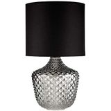 Pauleen 48102 Brilliant Jewel tafellamp max20W E27 glazen lamp kristal rookglas/zwart tafel lamp 230V glas/stof