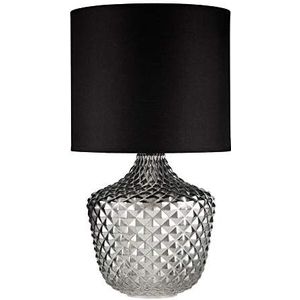 Pauleen 48102 Brilliant Jewel tafellamp max20W E27 glazen lamp kristal rookglas/zwart tafel lamp 230V glas/stof