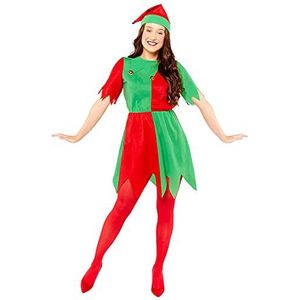 Amscan 9912836 - Kerst Basic Elf Lady Fancy Dress Kostuum - XL