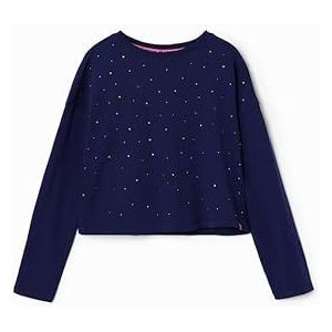 Desigual T-shirt met lange mouwen voor meisjes en meisjes, blauw, 14 Jaar