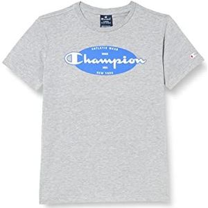 Champion Legacy Graphic Shop C S/S T-shirt & shorts set voor kinderen en jongeren, (lichtgrijs gemêleerd/kobaltblauw), 13-14 Jaar