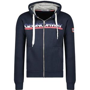 Geographical Norway Gordo Heren Hoodie met kangoeroezak - Sweatshirt Logo Pullover Hood Hoody Warm Lange Mouwen - Heren Lente Zomer Herfst Winter (Marineblauw), Marineblauw, XL