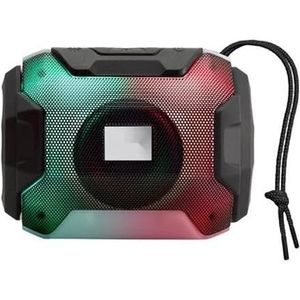 Bluetooth-luidspreker, RGB 10 W, zwart, surround sound, ideaal voor entertainment en kamersfeer.