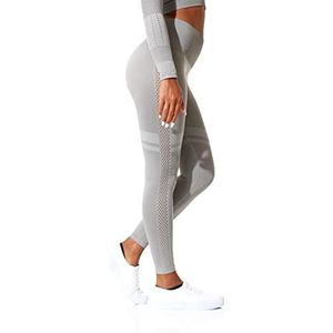 STARK SOUL Seamless sportlegging - hoge taille voor dames | in zwart-melange of grijs-melange, maten S, M en L, grijs-melange, S