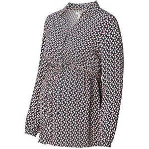 ESPRIT Maternity Dames Blouse Nursing Lange Mouwen Allover Print Blouse, Dark Red-611, 44