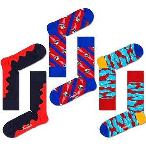 Happy Socks Unisex hoog paar sokken, kleurrijk, 41-46, Meerkleurig, 4146 EU