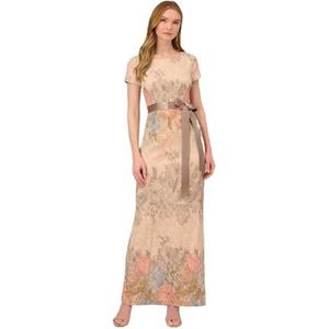 Adrianna Papell Matelasse Column Jurk Moeder van De Bruid Jurk, Blush Multi, 22