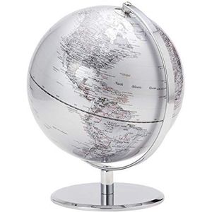 Torre & Tagus Wereld Globe, Metaal, Zilver, 9.5