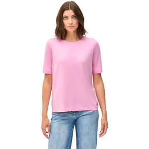 Cecil - Basic T-shirt - Katoen - Roze - Ronde Hals, Korte Mouwen