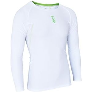 Kookaburra Unisex KB Compression Power Cricket Skin Fit Top, Wit, Klein