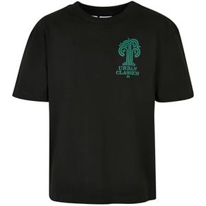 Urban Classics - Organic Tree Logo Kinder T-shirt - Kids 146 152 - Zwart