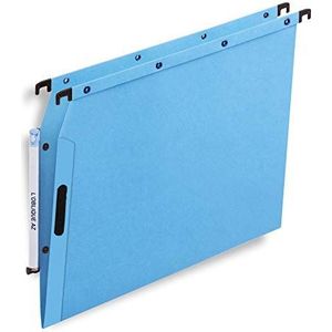 L 'Oblique Dossiers suspendus Velcro V Pour Armoire, BodenV Kraftpapier A4 - Fond en V blauw