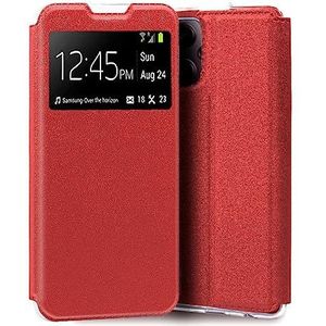 Cool Flip Cover voor Xiaomi Redmi Note 12 Pro/Poco X5 Pro, glad, rood