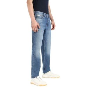 Calvin Klein Slim Straight voor heren, Denim Medium, 42W / 32L