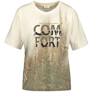 Gerry Weber Dames shirt met print op de voorkant halve mouw T-shirt 1/2 mouw shirt floral, patroon, Shell, 36