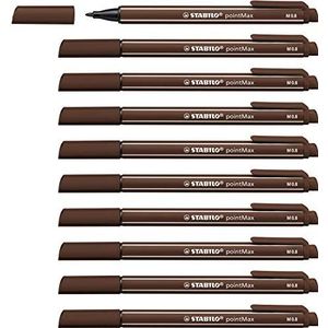 Fineliner - STABILO pointMax - 10 stuks - bruin