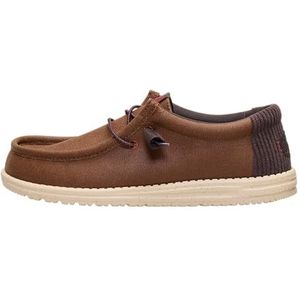 HEYDUDE Heren Wally Stretch Sox - Casual instappers - Mocassinstijl - Bruin - M43