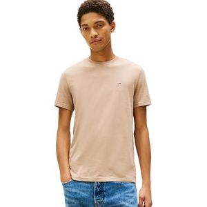 TOMMY JEANS - TJM XSLIM JASPE HTR TEE EXT - T-shirt - Coastal Taupe Htr