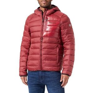 Champion Legacy Outdoor Chintzed Poly Plain Woven Hooded Gevulde Jas Heren, donkerrood TRD/zwart, XS