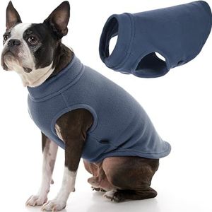 Gooby - Stretch fleece vest, trui, fleece vest, jas, trui voor honden, indigoblauw, XX-Large lengte (48,3 cm)