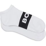 BOSS Heren 2P AS Logo CC enkellange sokken van stretchweefsel in verpakking van 2 stuks, White100, 43-46 EU