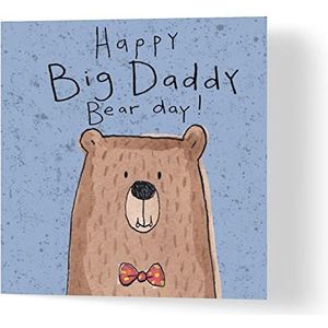 Wuzci ""Big Daddy Bear"" verjaardagskaart, 150 mm lengte x 150 mm breedte