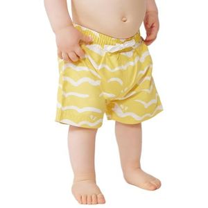 Petit Bateau strandshorts voor jongens, Geel/Wit, 6 Maanden