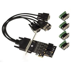 KALEA-INFORMATIQUE 4 Seriële RS422 RS485 PCIe-controllerkaart met EXAR XR17V354 RS-422 RS-485 chipset