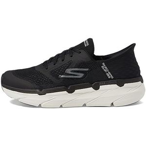Skechers Heren Max Cushioning Slip-Ins – Athletic Workout Running Walking schoenen met traagschuim sneakers, zwart/wit, 45 EU, zwart, wit, 45 EU Breed