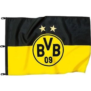 BVB 15131000 hijsvlag met logo, Zwart/geel, 150 x 100 x 1 cm