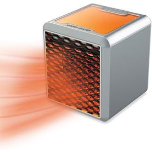 Livington Handy Heater Power Cube - draagbare, stille mini-keramische verwarming - 1200 watt - energiebesparend & kostenefficiënt - 7 led-sfeerlichten - ideaal voor kantoor, garage, keuken, werkplaats