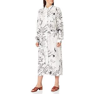 LOOKS BY WOLFGANG JOOP Casual jurk voor dames met lange mouwen, wit, 36 EU/M