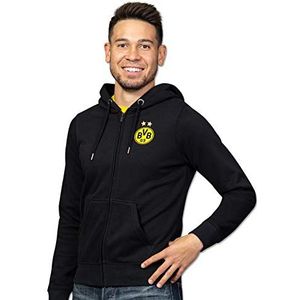 Borussia Dortmund, Sweatjack met capuchon met logo, zwart-geel, 128