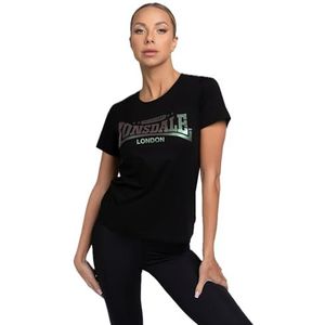 Lonsdale Dames T-shirt Harray, zwart/regenboog, S, 117582