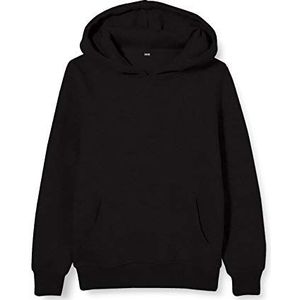 Build Your Brand Jongens hoodie Basic Kids Hoody, kinderen Hooded Sweater verkrijgbaar in vele kleuren, maten 110/116-158/164, zwart, 122/128 cm