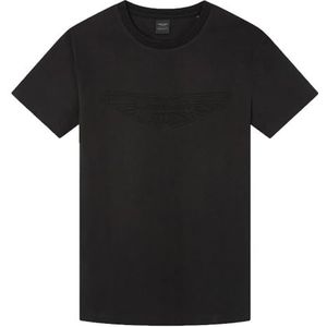 Hackett London Heren Am Emboss T-shirt, Zwart (zwart), M