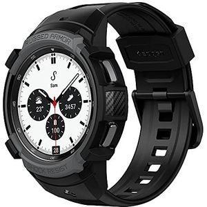 Spigen Rugged Armor Pro Ontworpen voor Galaxy Watch 4 Classic Case with Band 42mm - Zwart