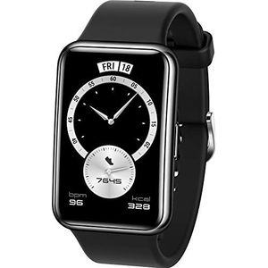 HUAWEI Horloge Fit Elegante Smartwatch, 1,64 Inch AMOLED Display, Persoonlijke Coach, 10 Dagen Levensduur van de batterij, GPS, 5ATM, Hartslagmeter, Middernacht Zwart