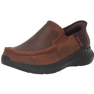 Skechers Men's Parson-Oswin Slip-in Moccasin, Brown, 9.5