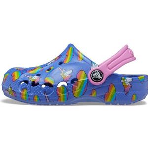 Crocs Baya Graphic Clog T, uniseks klompen voor kinderen en jongeren, Lapis Multi, 19/20 EU