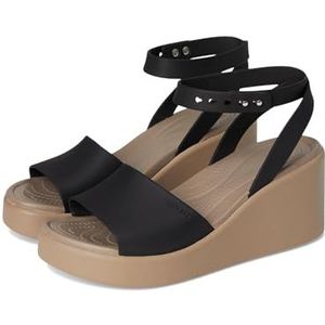Crocs Brooklyn damessandaal met enkelbandje, Zwarte paddenstoel, 33/34 EU