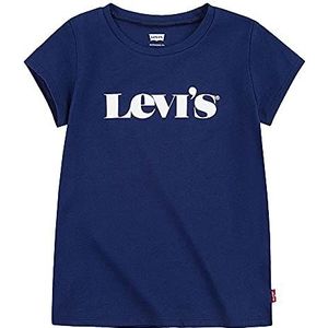Levi's Kids Lvg grafisch T-shirt voor meisjes, 10-16 jaar, Middeleeuws blauw, 12 Jaren