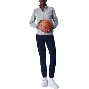 Champion Legacy sweatsuits Heritage W-Ultralight Powerblend Fleece High Neck/Rib Cuff Sportpak voor dames, grijs gemêleerd licht/marineblauw, L